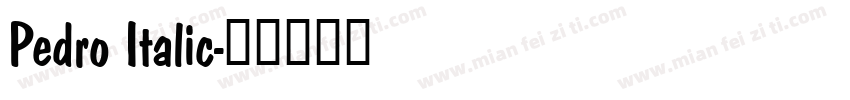 Pedro Italic字体转换